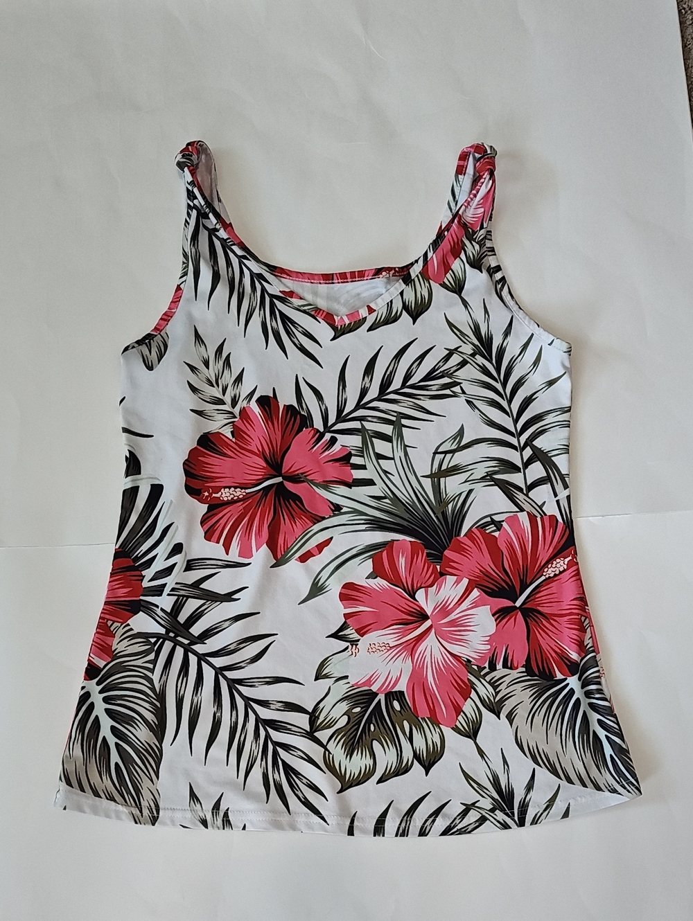 Women Tank Top Camisole Small Floral Summer Knit Pull Over Sleep Wear